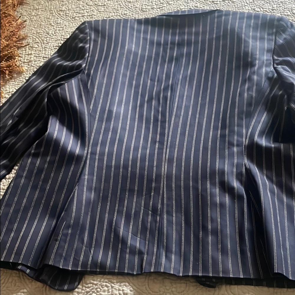 Michael Kors Navy Pinstripe Blazer - Picture 8 of 8